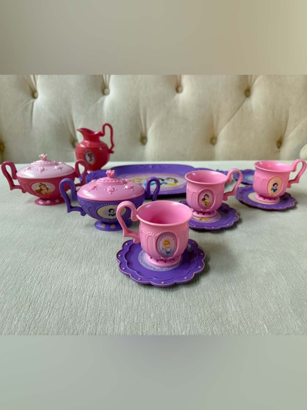 Disney Princess Tea Set Kids Toy - Play Tea Party Set - Picture 2 of 7